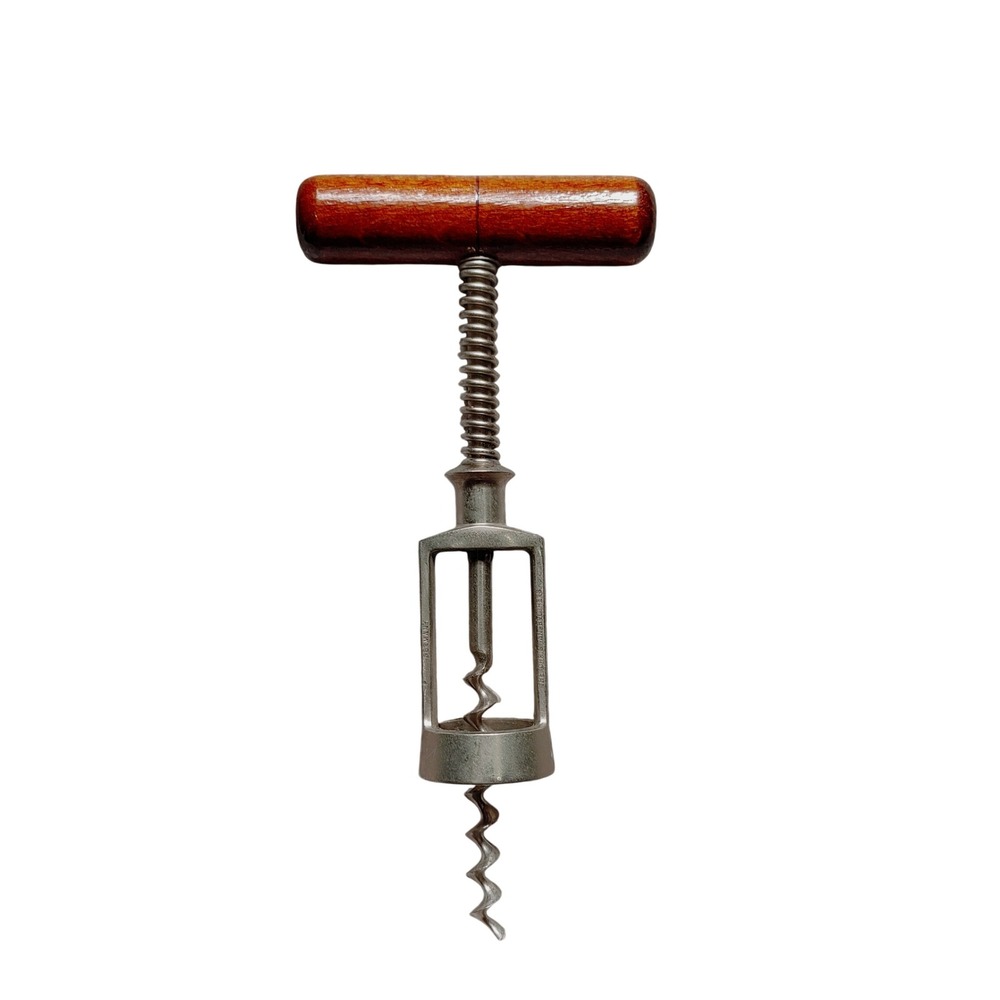 Vintage The Christian Brothers Wood Handle Corkscrew Wine Opener Germany Spring